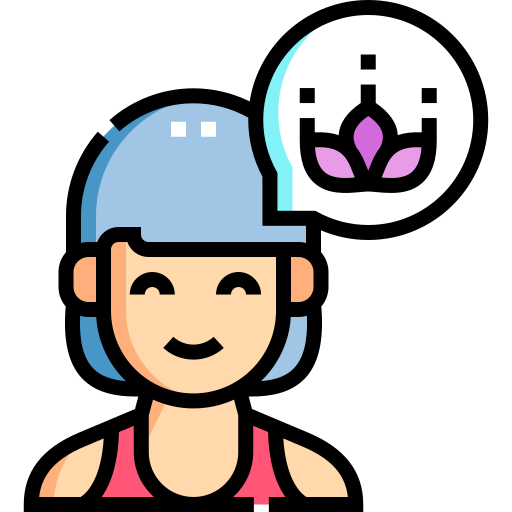 Icon of woman meditating